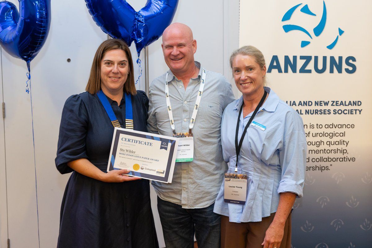 Stu Wilder receiving the Most Innovative Paper Award