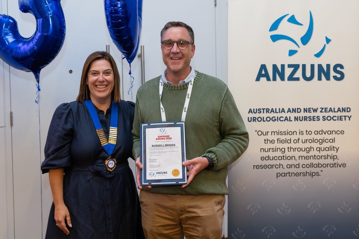 Russell Briggs receiving the Sapphire Award