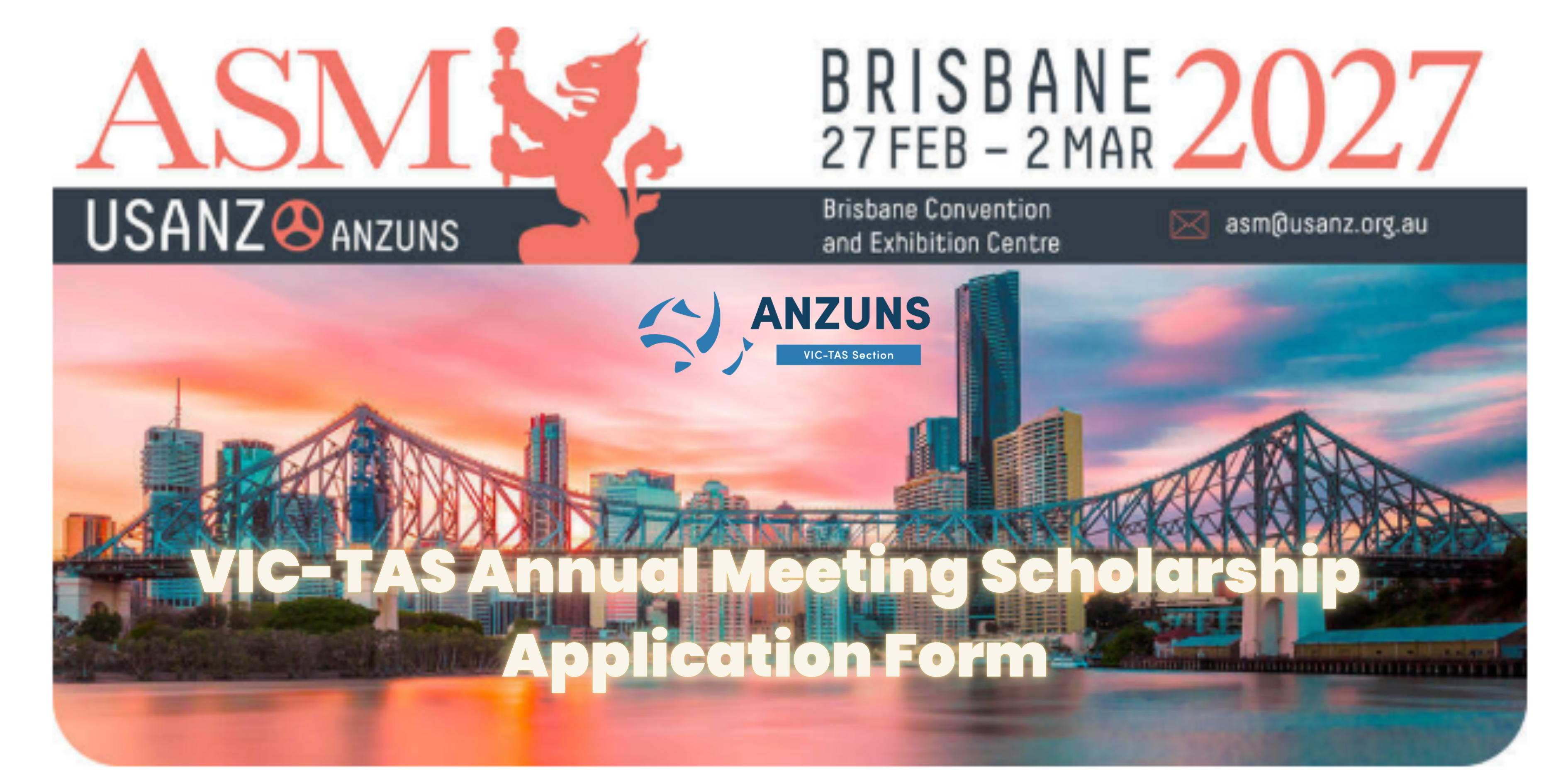 VIC-TAS Annual Meeting Scholarship Application Form